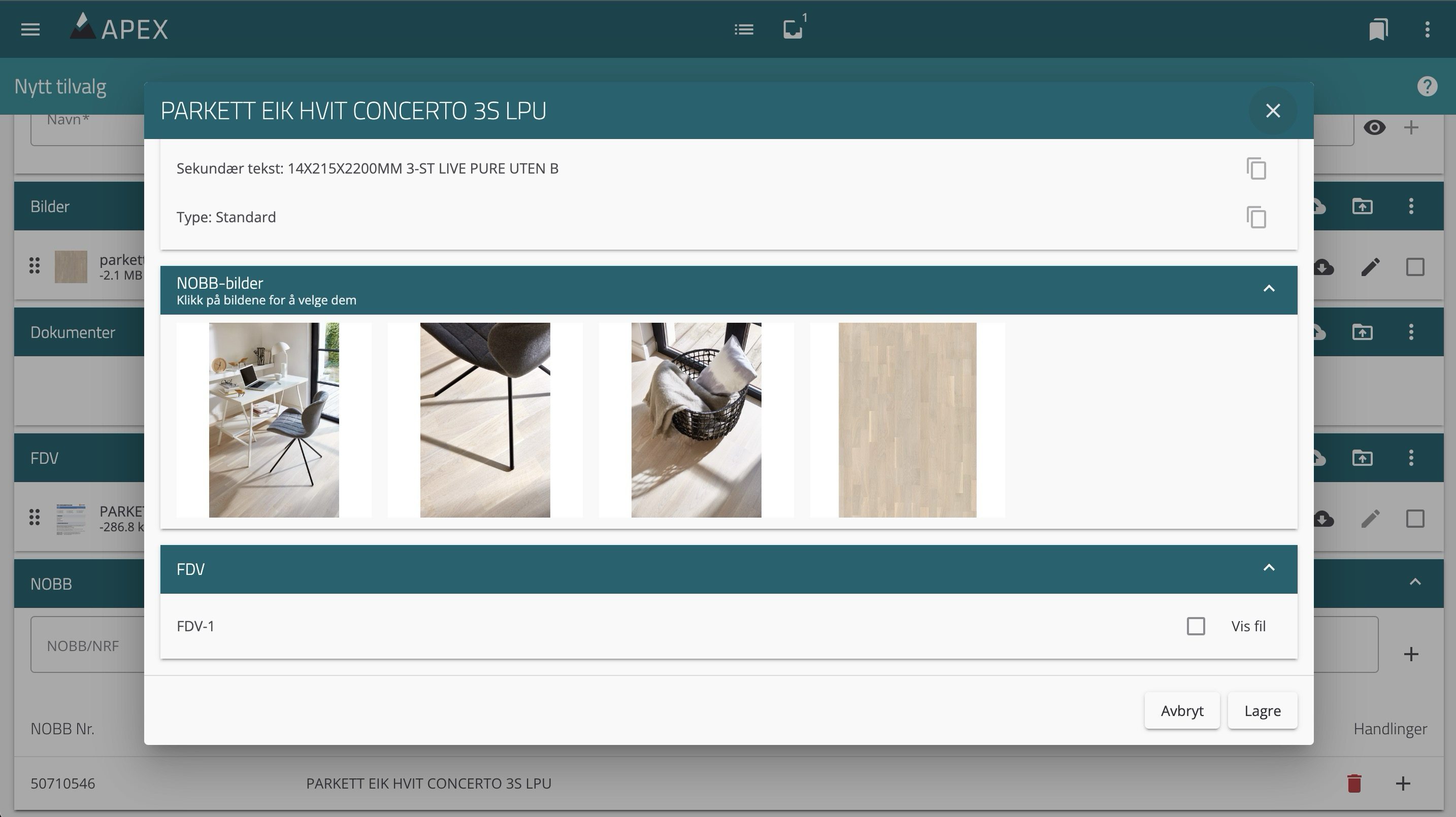 APEX integrerer med NOBB og forenkler tilvalg