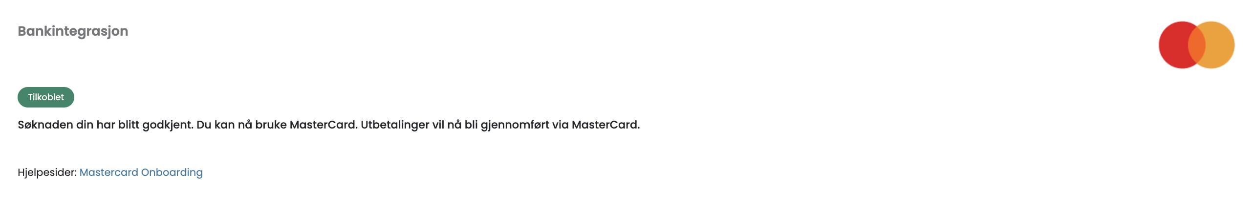 Mastercard integrasjon