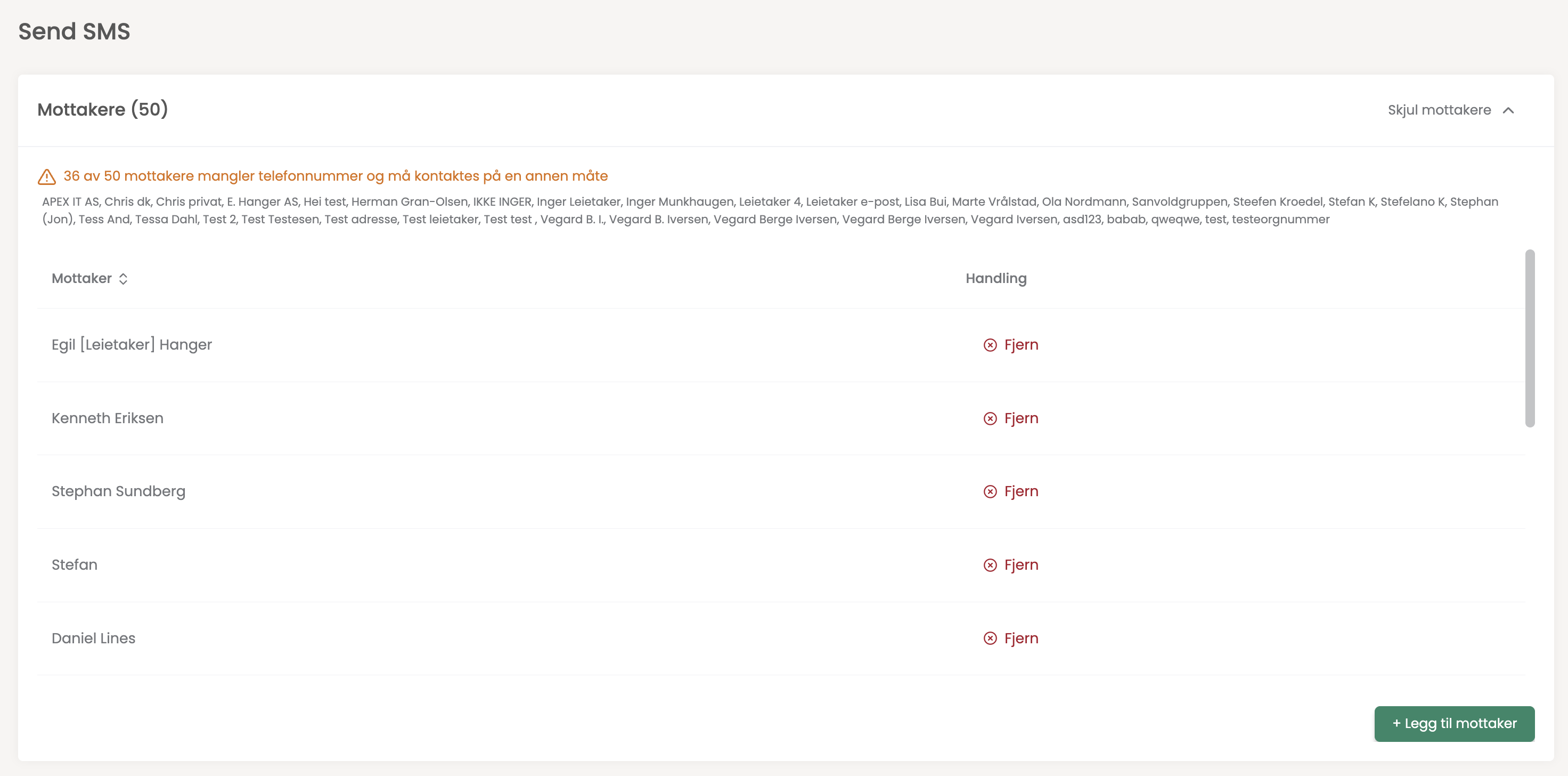 masseutsendelse sms 2